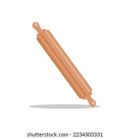 flat illustration of a rolling pin. pastry tool vector graphic.