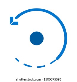 flat illustration of rotate vector icon. rotation sign symbol