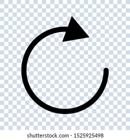 flat illustration of rotate vector icon. rotation sign symbol with blank background