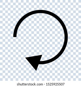 flat illustration of rotate vector icon. rotation sign symbol with blank background