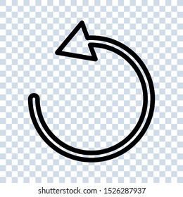 flat illustration of rotate vector icon. rotation sign symbol with blank background