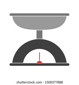 flat illustration of scale vector icon. kitchen sign symbol