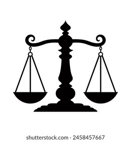 Flat illustration of scales silhouette on isolated background