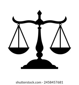 Flat illustration of scales silhouette on isolated background