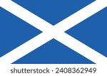 Flat Illustration of Scotland flag. Scotland flag design. 
