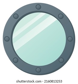 Flache Illustration der Schiffsbeleuchtung. Einzelnes Element - Porthole.