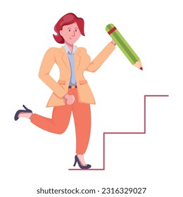 Flat illustration of self improvement 