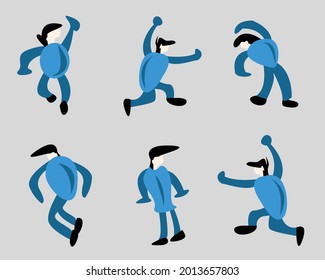 Flat illustration of several characters - simple icon