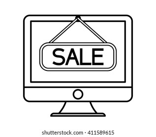 Flat illustration of shopping design 