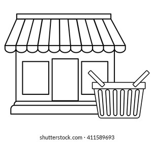 Flat illustration of shopping design 