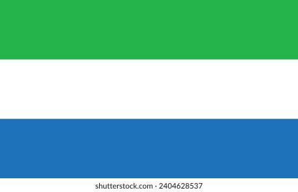 Flat Illustration of Sierra Leone flag. Sierra Leone national flag design. 