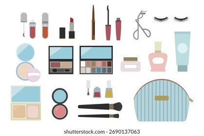 Flat illustration: Simple cosmetic set