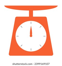 Flat illustration of simple kitchen scale