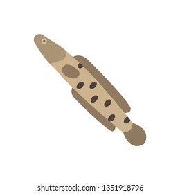 Flat illustration of a snakehead for food market and restaurant.