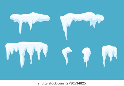 Flat illustration of snow cap pack