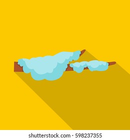 Flat illustration of snow vector icon for web