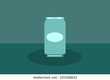 Ilustración plana de latas de soda 