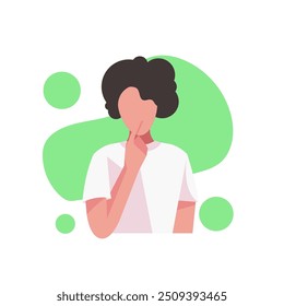 Flat illustration of someone explaining something
