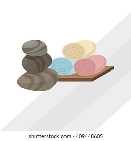 Flat illustration of spa center design