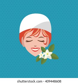 Flat illustration of spa center design