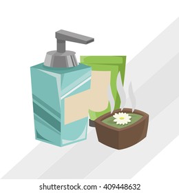 Flat illustration of spa center design