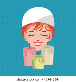 Flat illustration of spa center design