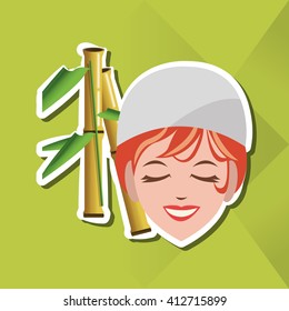 Flat illustration of spa center design, edita