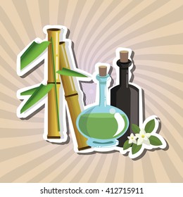 Flat illustration of spa center design, edita