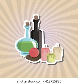 Flat illustration of spa center design, edita