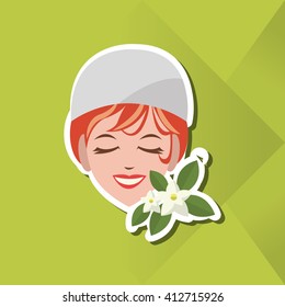 Flat illustration of spa center design, edita