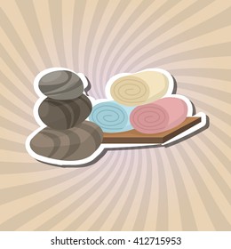 Flat illustration of spa center design, edita