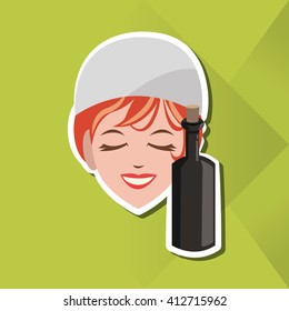 Flat illustration of spa center design, edita