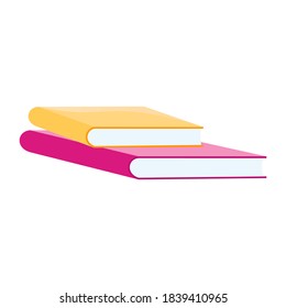 Flat illustration stack of books literature vector icon