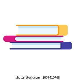 Flat illustration stack of books literature vector icon