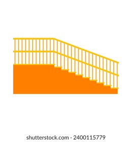 Flat illustration of stairs on isolated background