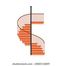 Flat illustration of stairs on isolated background