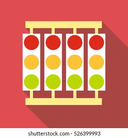 Flat illustration of start lights in race vector icon for web design