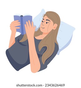 A flat illustration of story reading 