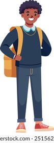 flat illustration of a student 