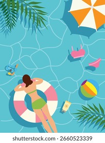 Ilustración plana de vibraciones de verano