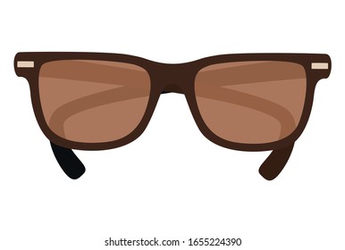 Ilustración plana de lentes de sol, objeto vectorial sobre un fondo blanco