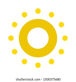 Flat illustration of sunny vector icon. light sign symbol