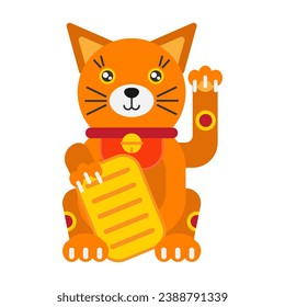 Flat illustration of symbols and chinese new year
