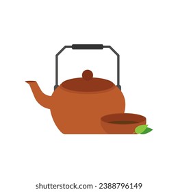 Flat illustration of symbols and chinese new year
