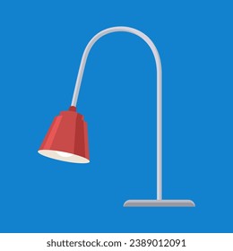 Flat illustration of Table Lamp on blue background