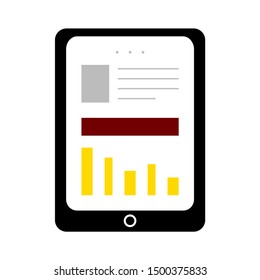 flat illustration of tablet vector icon, device sign symbol