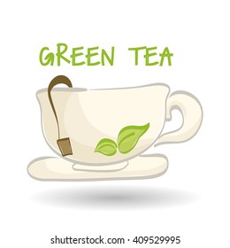 Flat illustration of tea design 