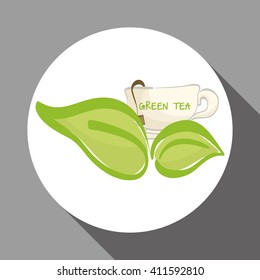Flat illustration of tea design 