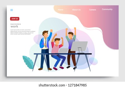 Flat illustration of teamwork concept for Design web templates, business strategy, analytics and idea. Modern vector illustration concepts for website, dashboard preview and landing page.