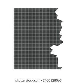 Papel roto de ilustración plana sobre fondo aislado